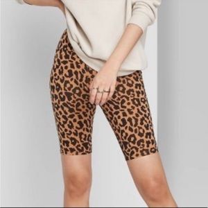 Wild Fable Leopard print biker shorts Size Small NWOT high rise bike shorts